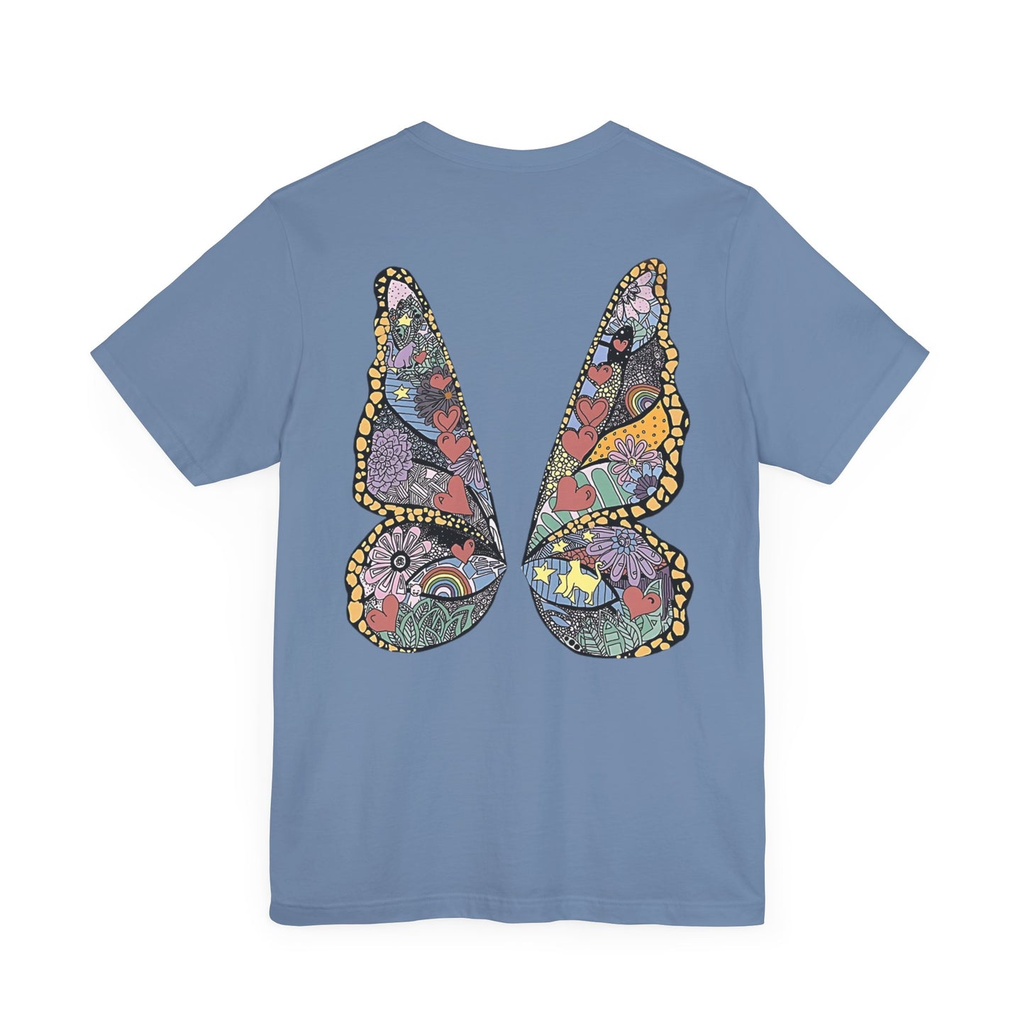 ME! butterfly wings front and back - Unisex Jersey Short Sleeve Tee