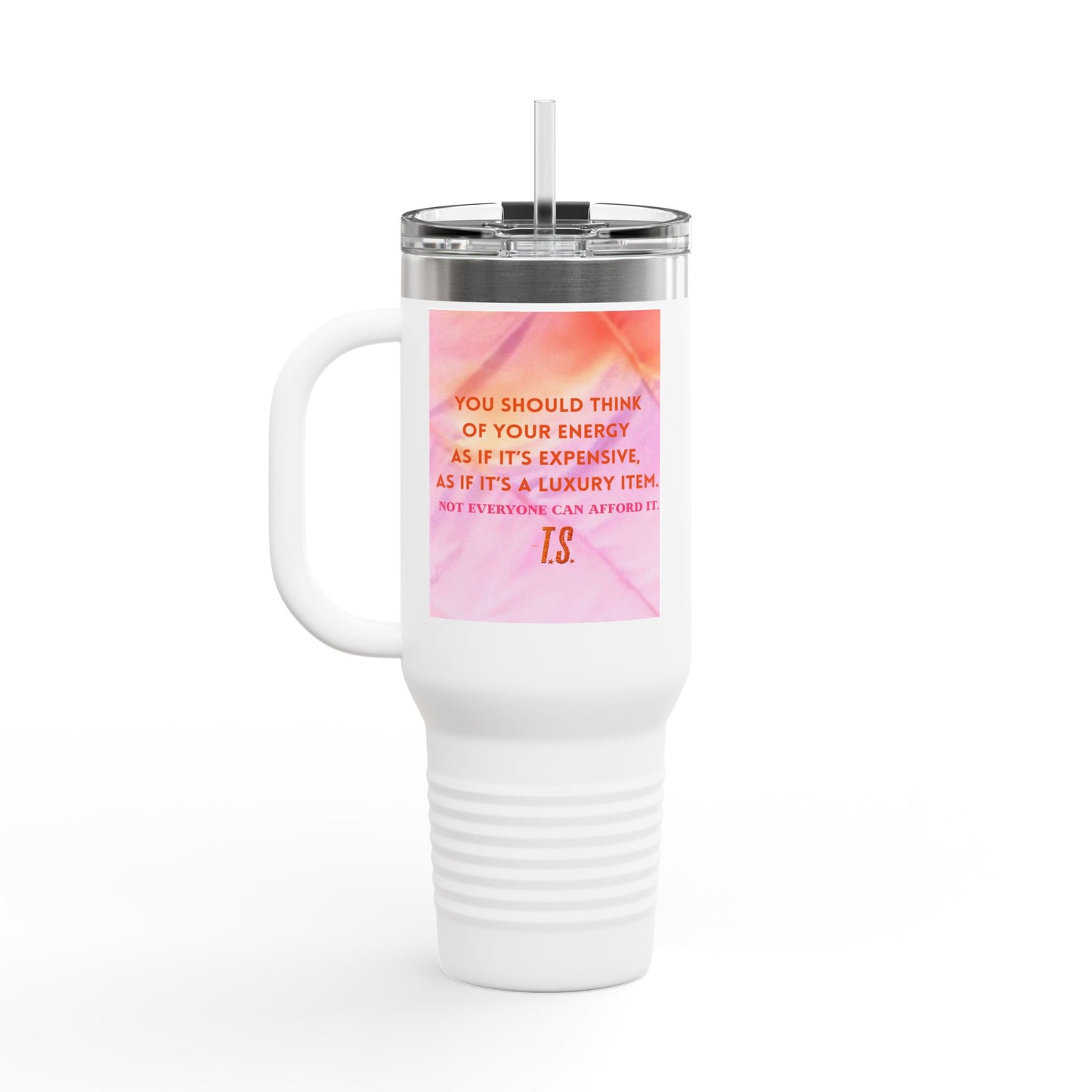 Luxury Energy Inspirational Insulated Travel Mug, 40oz - Motivational Coffee Cup, Perfect Gift for Self-Care, College Student Tumbler, Travel Mug, [...]
