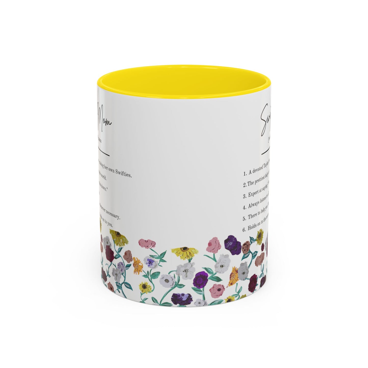 Swiftie Mom Acoustic Set Floral Piano Design - Accent Coffee Mug (11oz)