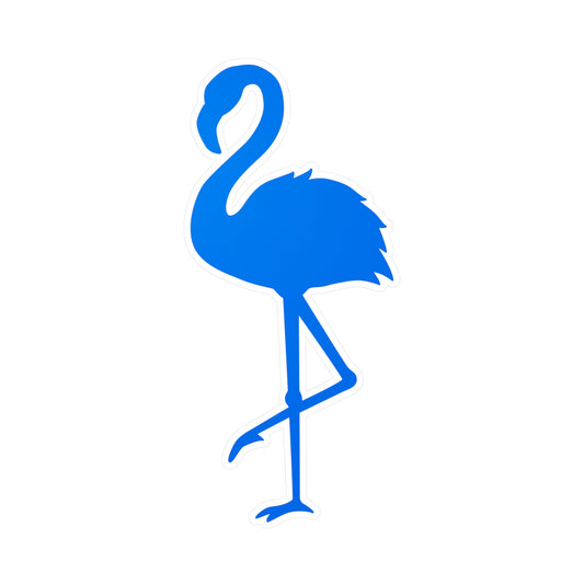 blue flamingo - kamala harris - discreet support - Vinyl Decal Sticker - water and UV resistant