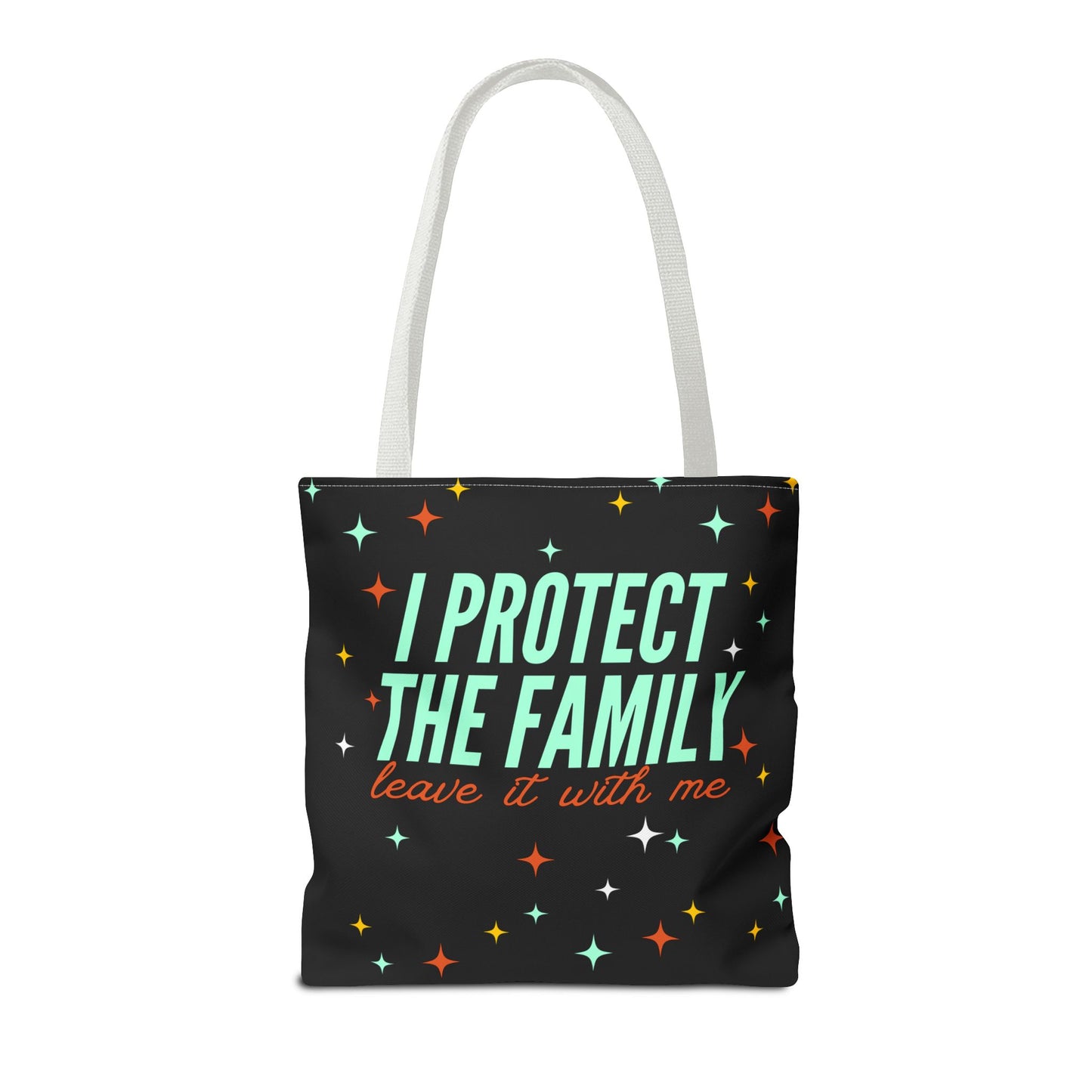 I Protect The Family Tote Bag — Retro Script