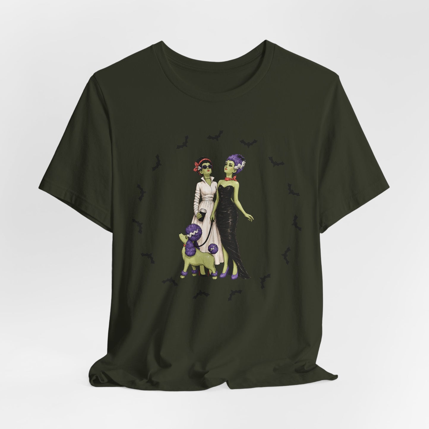 Monster Brides - Gothic Dog Walk Tee — Lesbian Couple Shirt