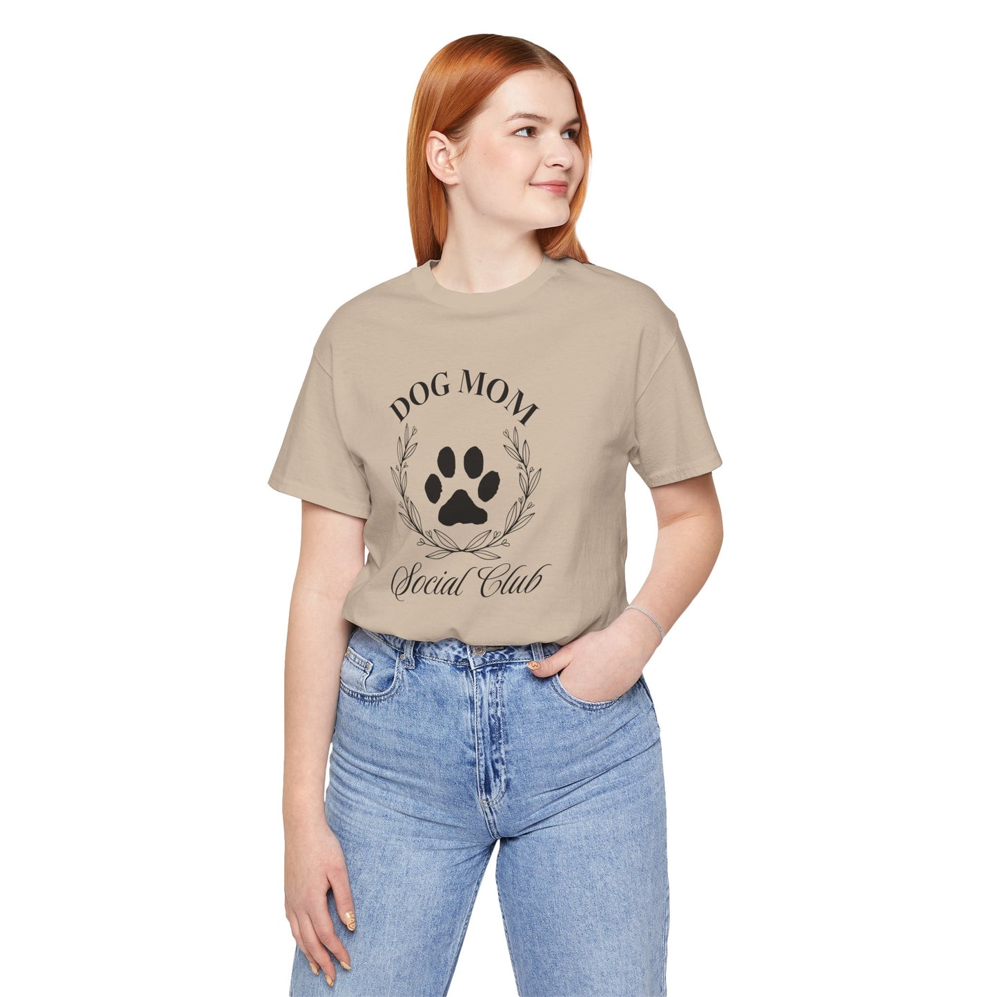 Dog Mom Social Club Tee, Comfortable Unisex Short Sleeve Shirt, Perfect Gift for Dog Lovers, Pet Owner Apparel, Casual Everyday Wear