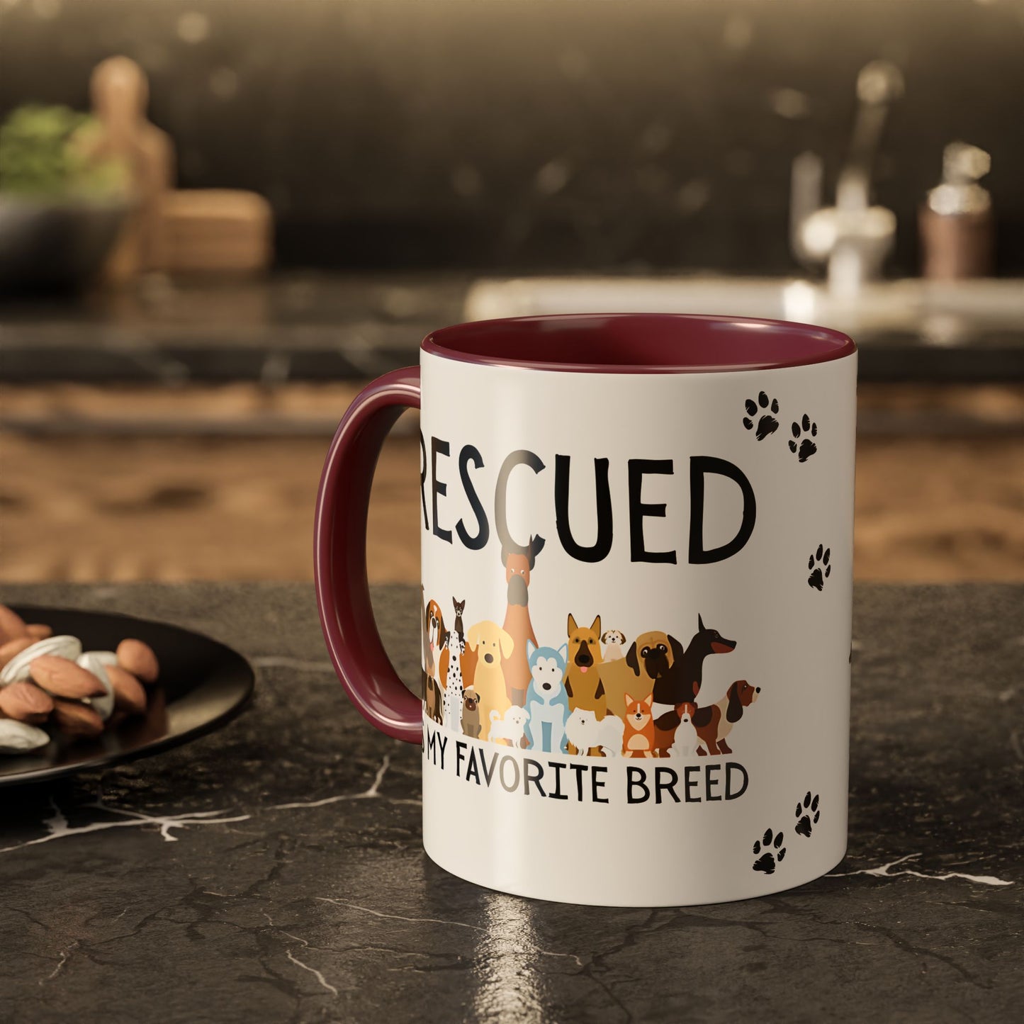 Colorful Dog Rescue Mugs - Perfect for Pet Lovers, Gift for Animal Advocates, 11oz