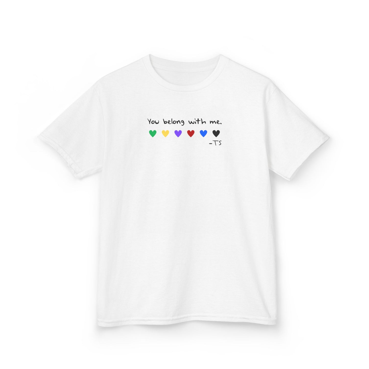 Kids Tee, You Belong With Me - T-Shirt, Cute Children’s Shirt, Gift for Kids, Birthday Outfit, Playful Spring Apparel