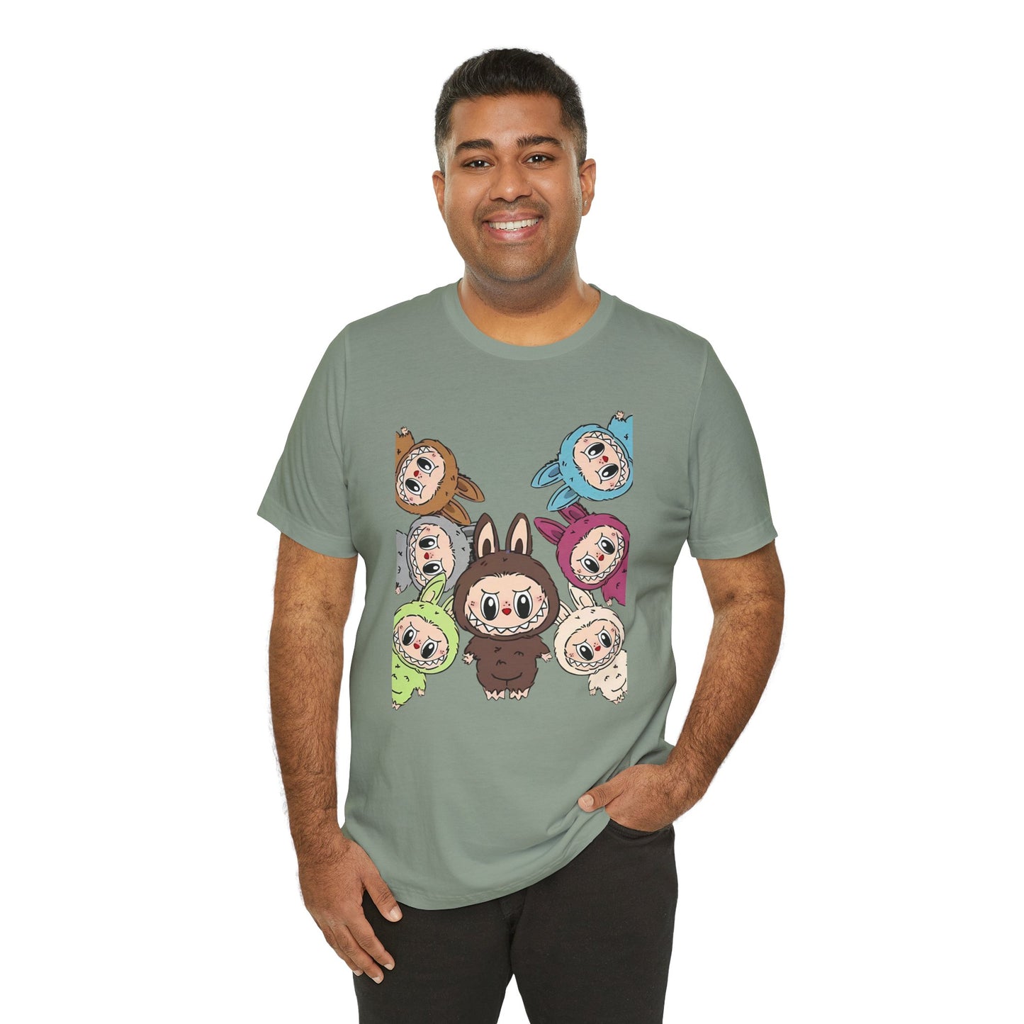 Cute Character Tee, Unisex Graphic T-Shirt, Fun Casual Wear, Trendy Tee, Playful Everyday Outfit