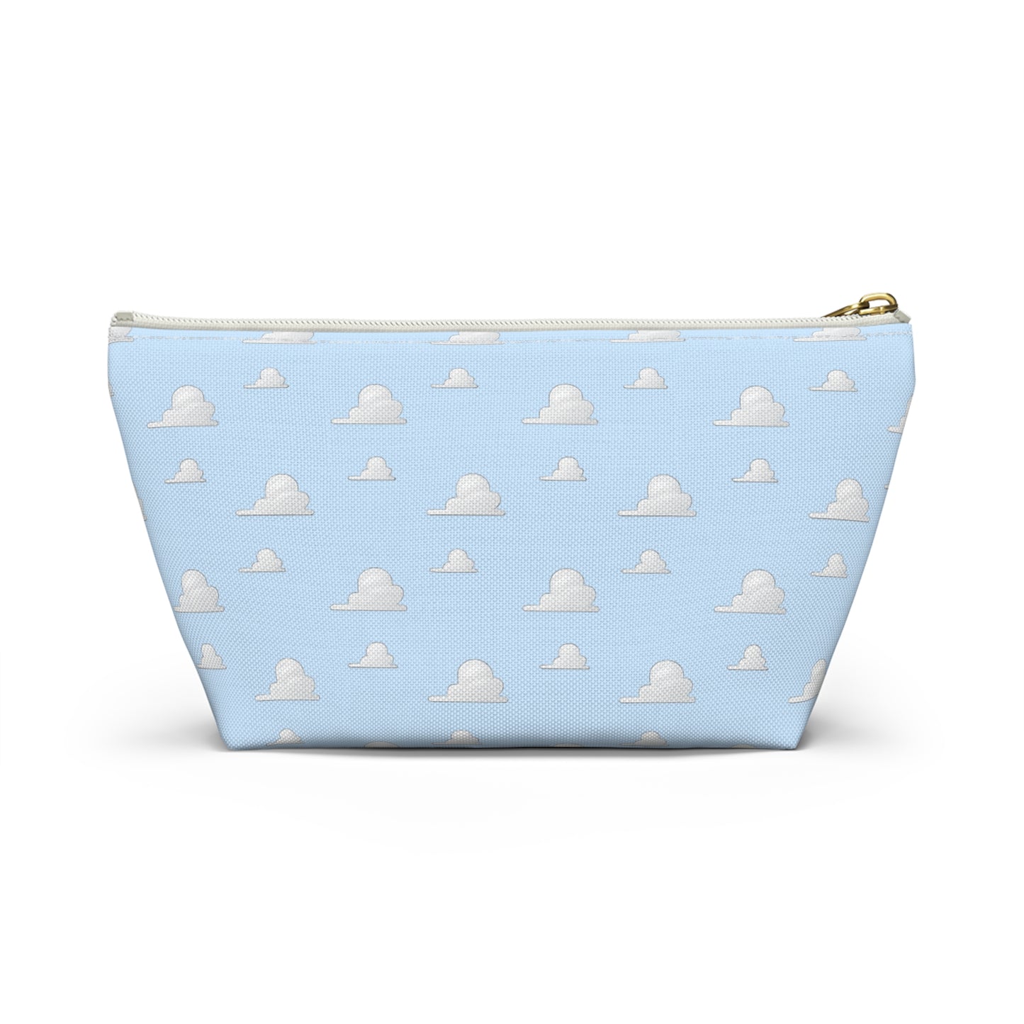 Cloud Pattern Accessory Pouch — Sky Blue T-Bottom Makeup Bag