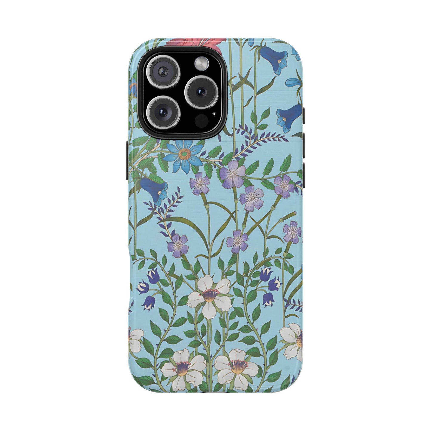 Vibrant Floral Tough Phone Case "Flora Blue"- Durable Protection for Your Device