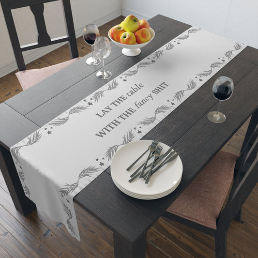 Grey Version of the Fancy Shit Table Runner