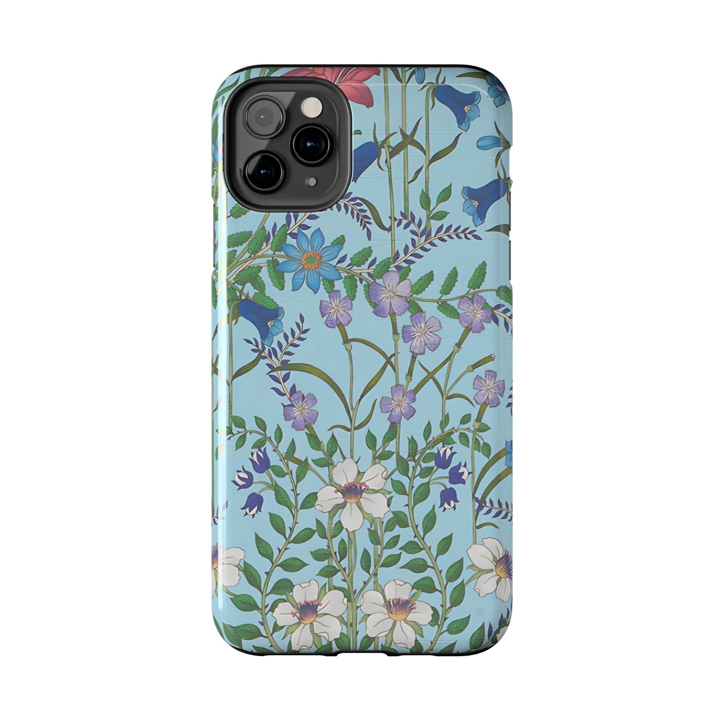 Vibrant Floral Tough Phone Case "Flora Blue"- Durable Protection for Your Device