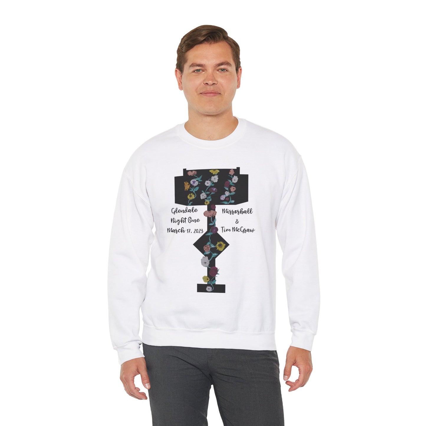 Custom Dates and Surprise Songs - Stage Flowers - Long Live - Unisex Heavy Blend™ Crewneck Sweatshirt