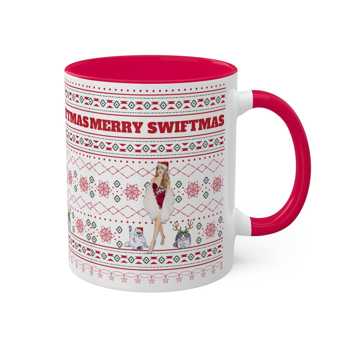 Ugly Swiftmas Sweater Colorful Mugs, 11oz