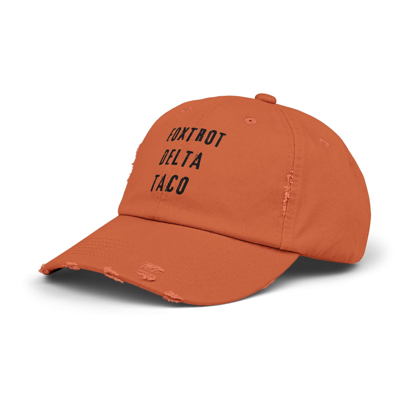 Foxtrot Delta Taco FDT - Anti Trump -Distressed Cap with Fun Slogan – Perfect for Casual Wear, Gifts, Travel, or Everyday Adventures