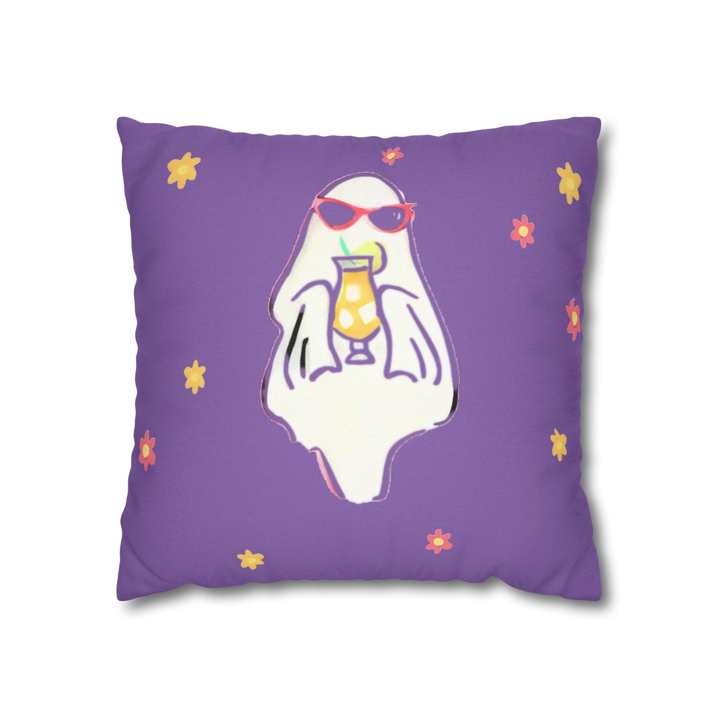 Chic Ghost Pillowcase, Cozy Decor, Halloween Vibes, Cute Home Accent, Gift for Ghost Lovers, Spooky Season Decor