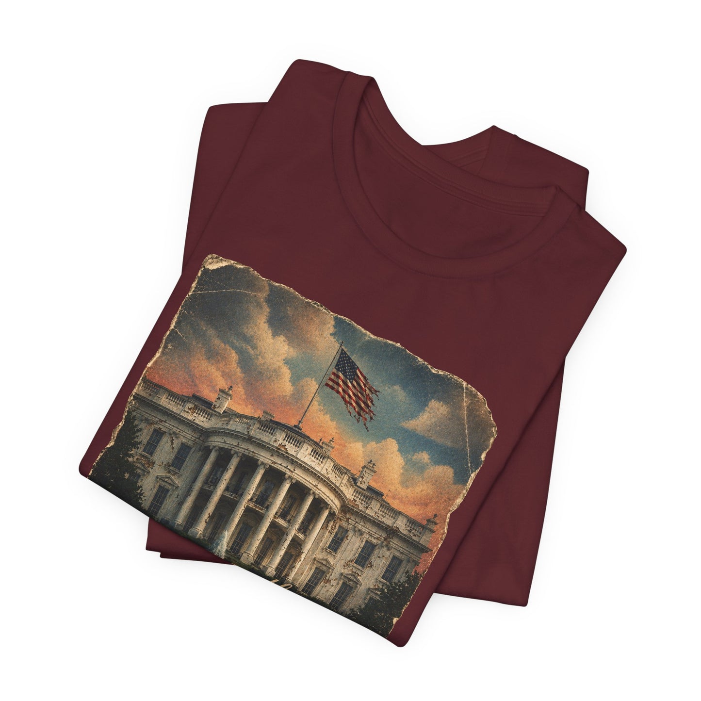 'My Castle Crumbled Overnight' Vintage White House Graphic T-Shirt