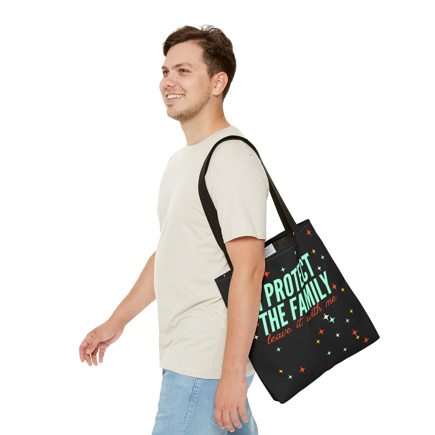 I Protect The Family Tote Bag — Retro Script