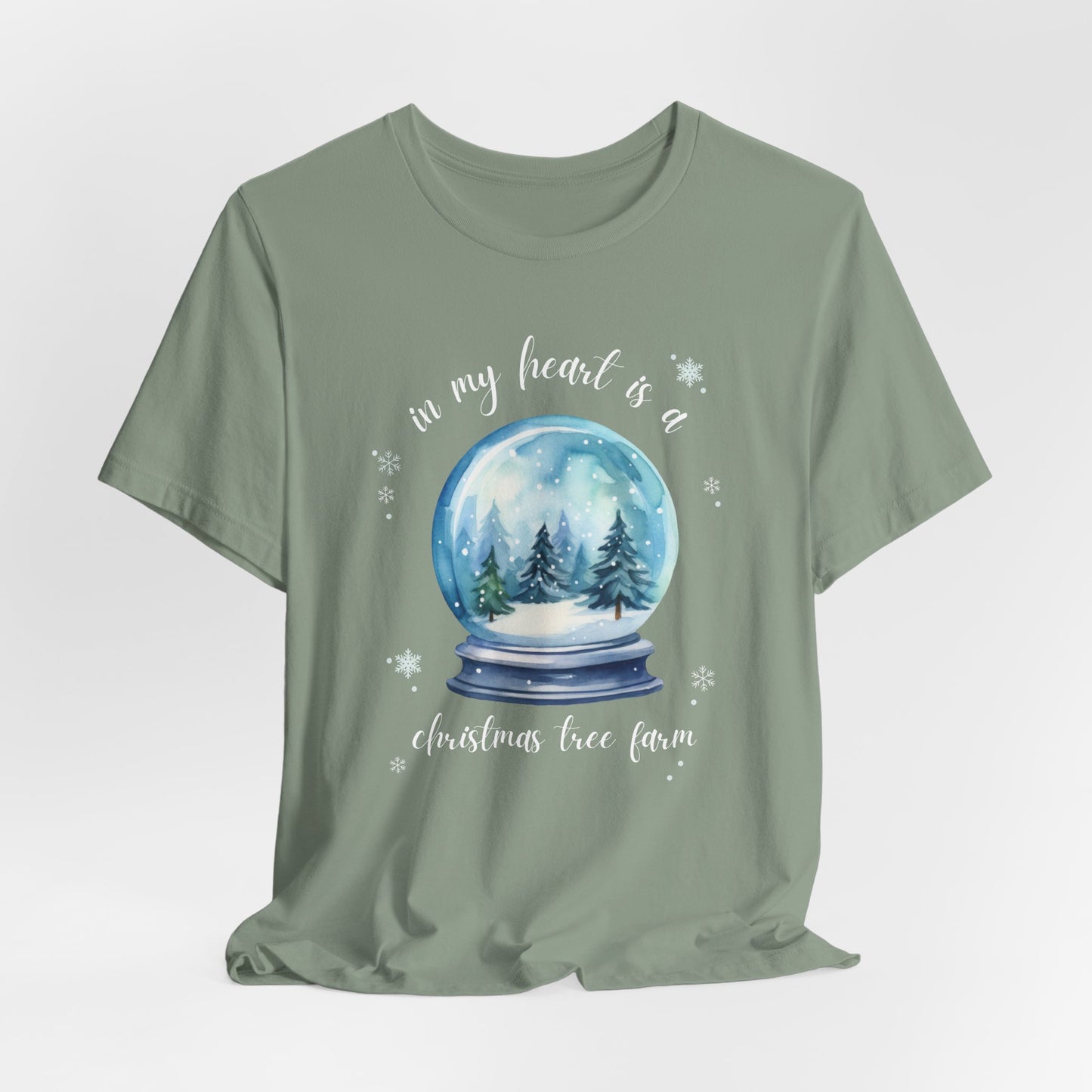 in my heart is a christmas tree farm - Unisex Jersey Short Sleeve Tee