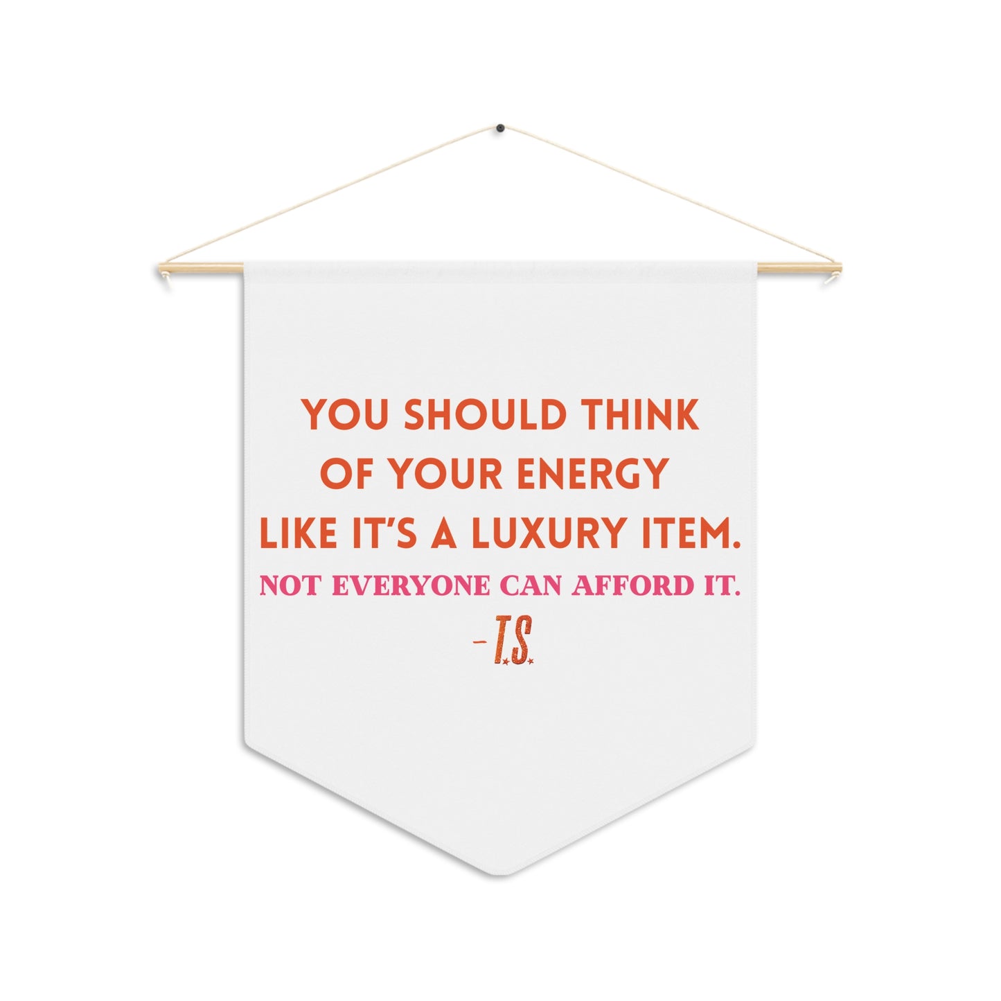 Luxury Energy Pennant Wall Decor, Positive Energy Banner, Inspirational Home Art, Unique Gift for Friends, Modern Wall Hanging, Indoor Decor