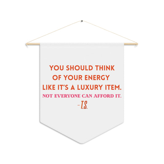 Luxury Energy Pennant Wall Decor, Positive Energy Banner, Inspirational Home Art, Unique Gift for Friends, Modern Wall Hanging, Indoor Decor