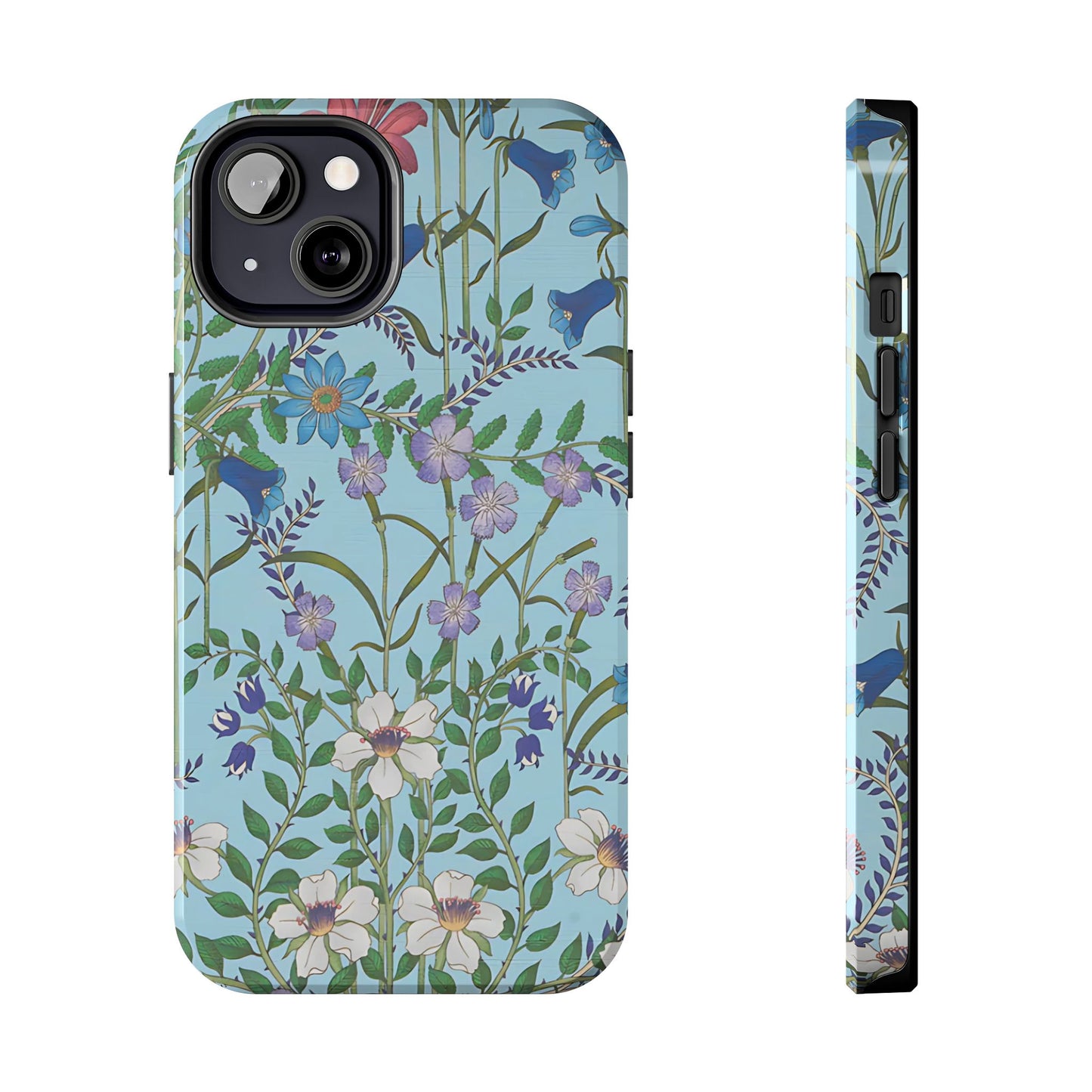 Vibrant Floral Tough Phone Case "Flora Blue"- Durable Protection for Your Device