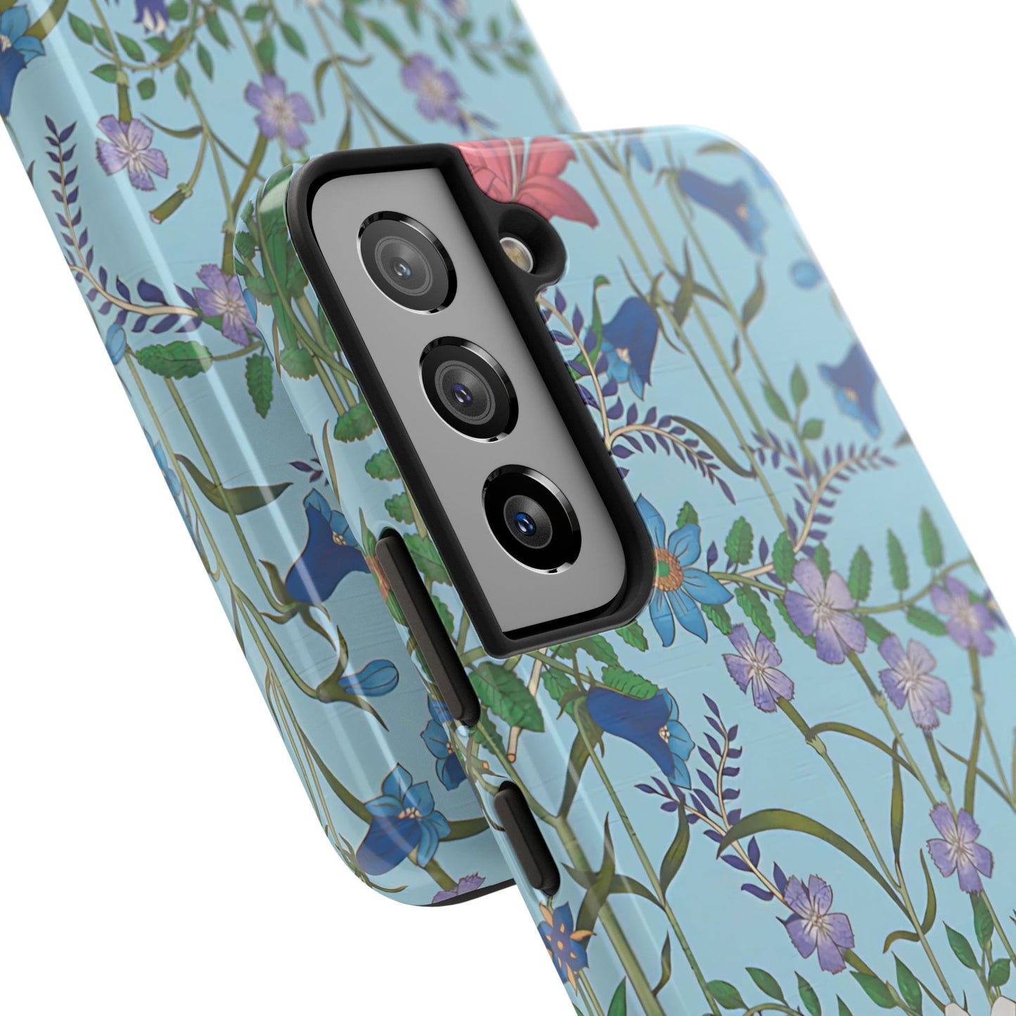 Vibrant Floral Tough Phone Case "Flora Blue"- Durable Protection for Your Device