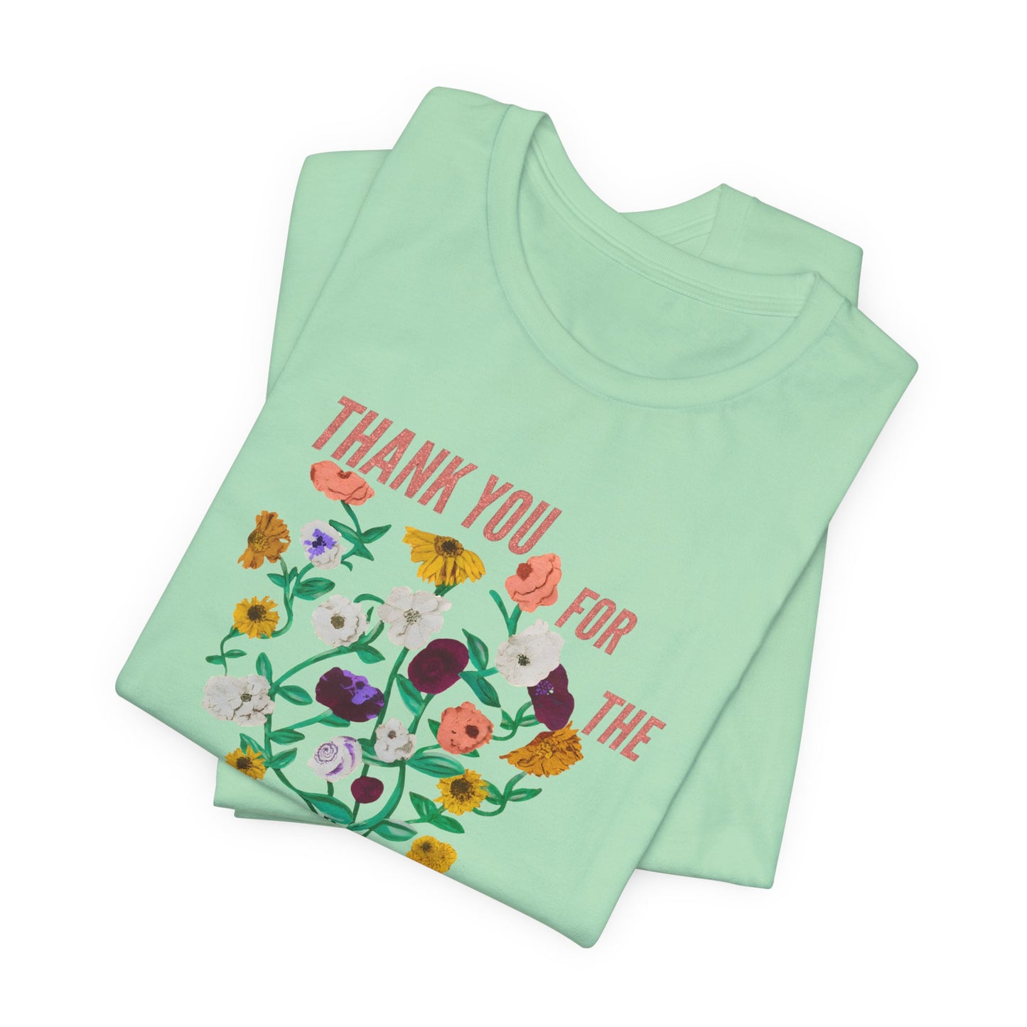 Thank You For The Lovely Bouquet, acoustic piano flowers Tee, Unisex Jersey Short Sleeve T-Shirt, Gift for Friends, Appreciation Shirt, Floral Design, Casual Wear