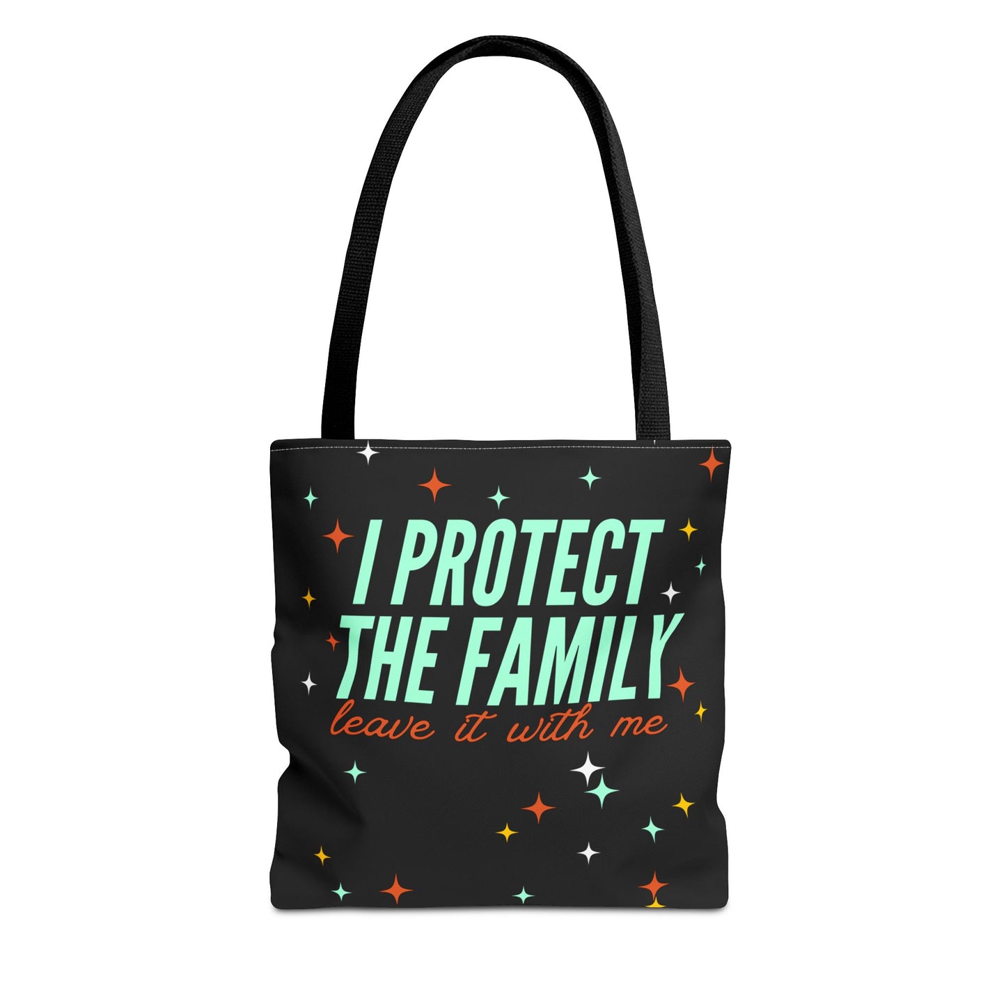 I Protect The Family Tote Bag — Retro Script