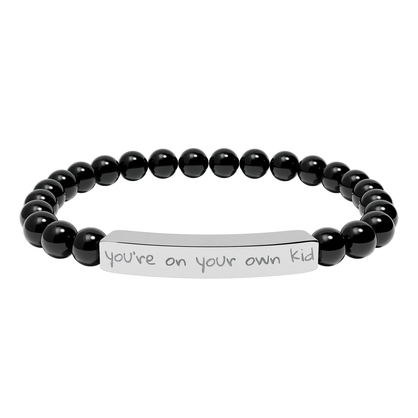 Engraved Natural Stone Bar Bracelet – YOYOK