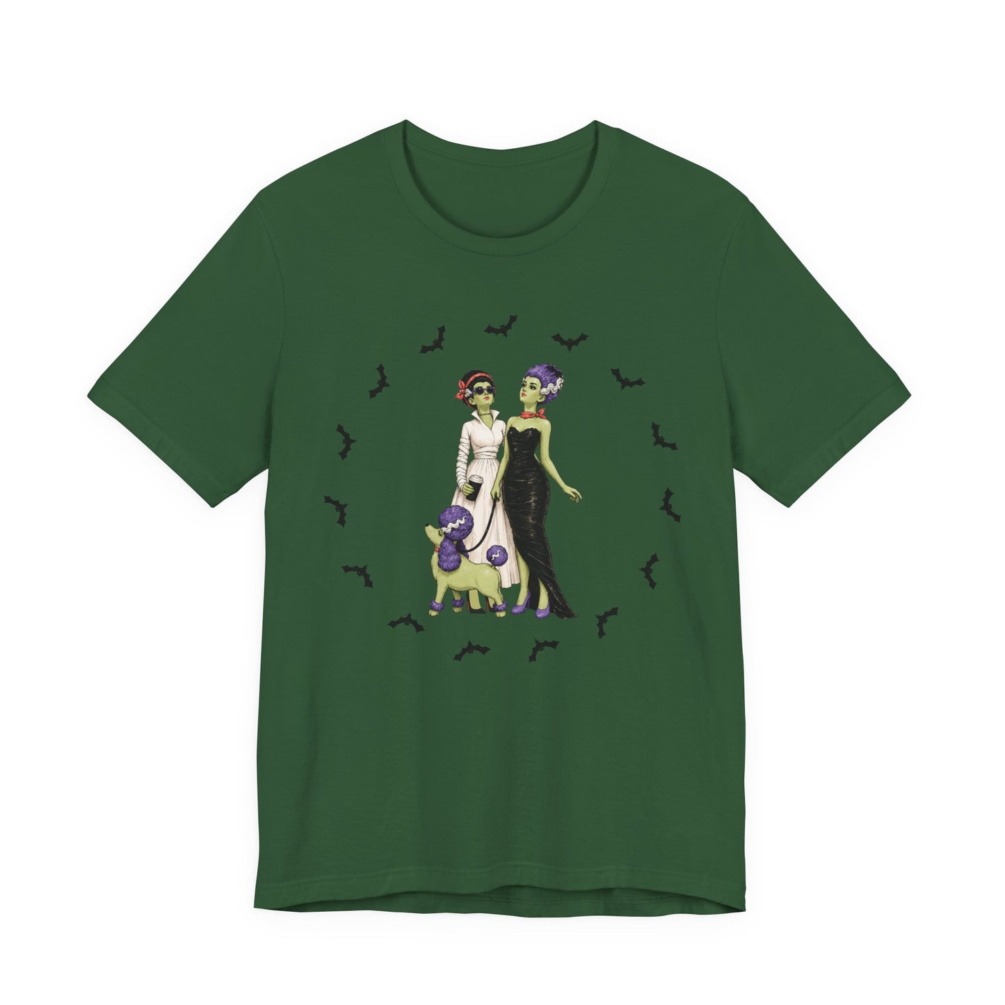 Monster Brides - Gothic Dog Walk Tee — Lesbian Couple Shirt