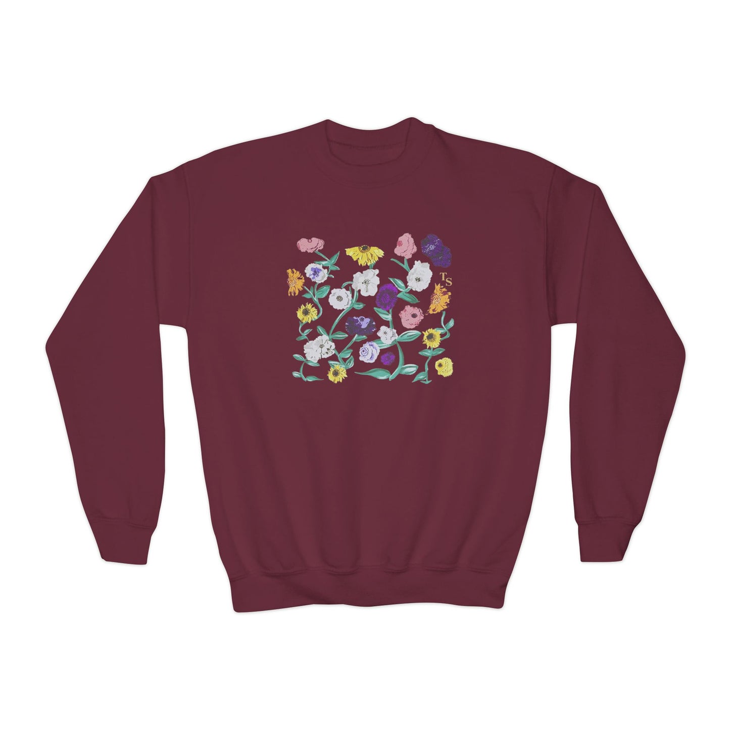 Youth Acoustic Piano Floral Crewneck Sweatshirt