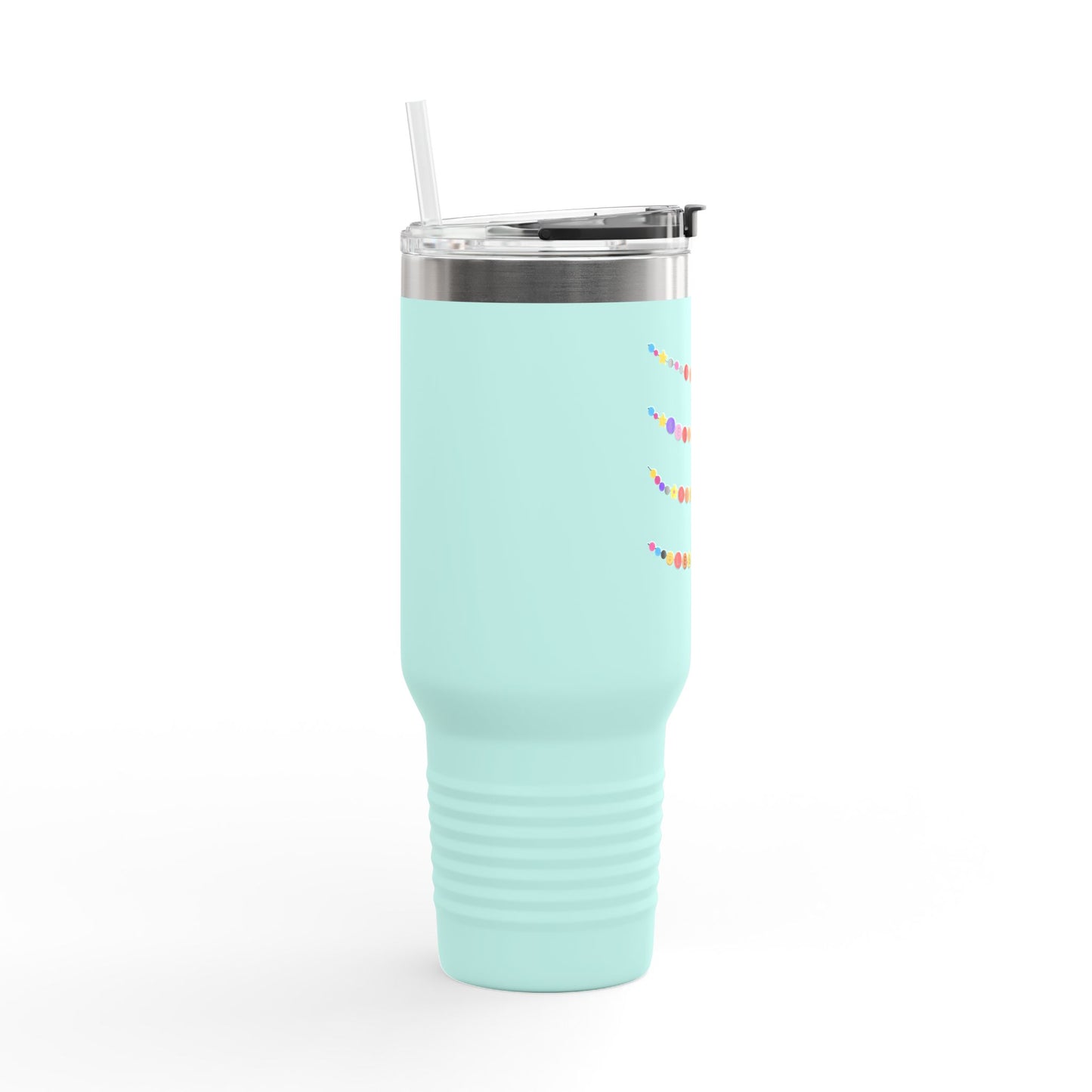 Shade Never Made Anybody Less Gay - PRIDE - Insulated Travel Mug, 40oz | Perfect for Road Trips, Work, Gifts, and Eco-Friendly Living, Straw Included