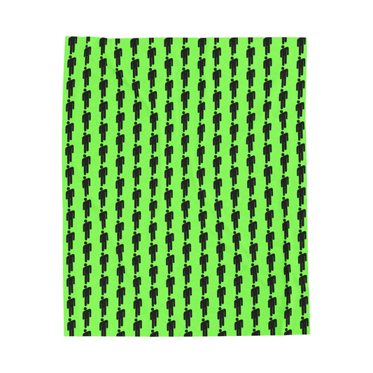 BOLD green - Velveteen Plush Blanket