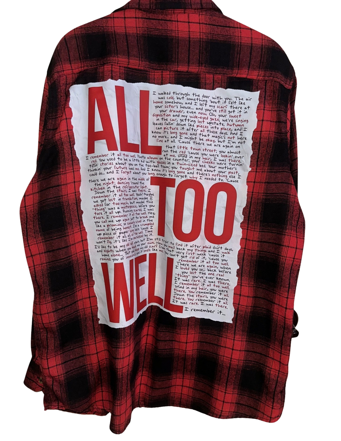 RED Swiftie Upcycled Flannel Shirts