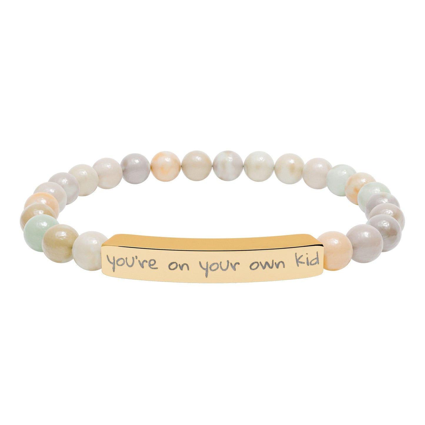 Engraved Natural Stone Bar Bracelet – YOYOK