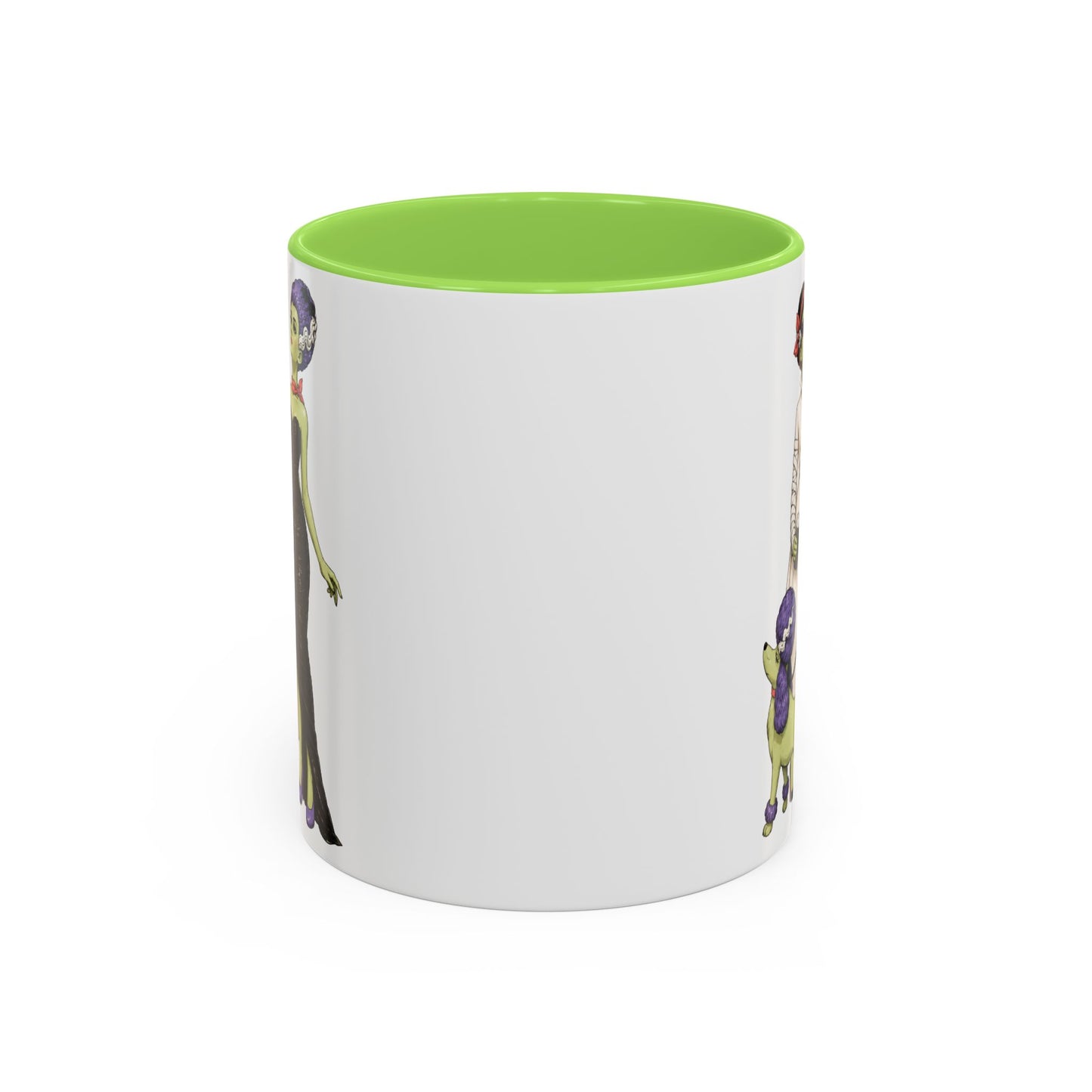 Monster Brides Dog Walk Mug — 11 oz Coffee Cup Lesbian Couple
