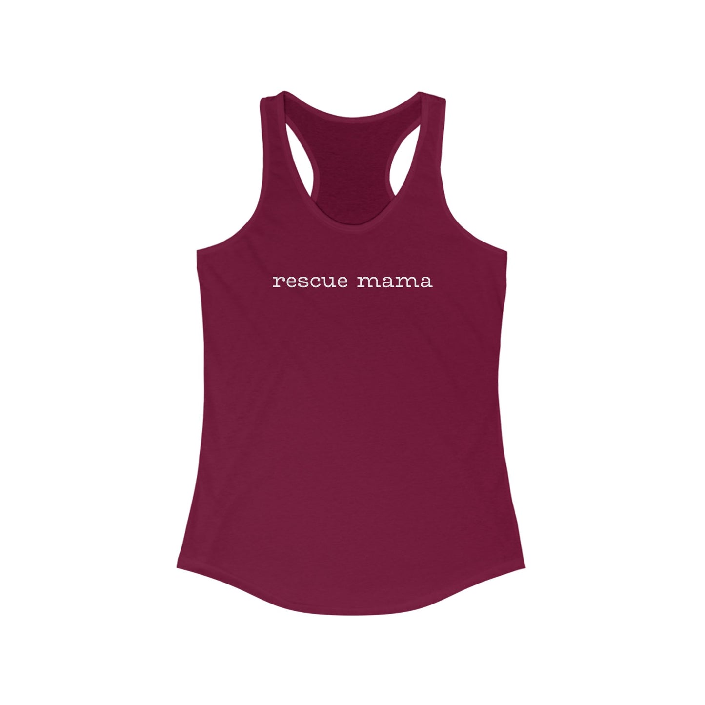 Rescue Mama Racerback Tank | Stylish Workout Gear, Perfect for Fitness Classes, Mother’s Day Gift, Animal Lover Apparel