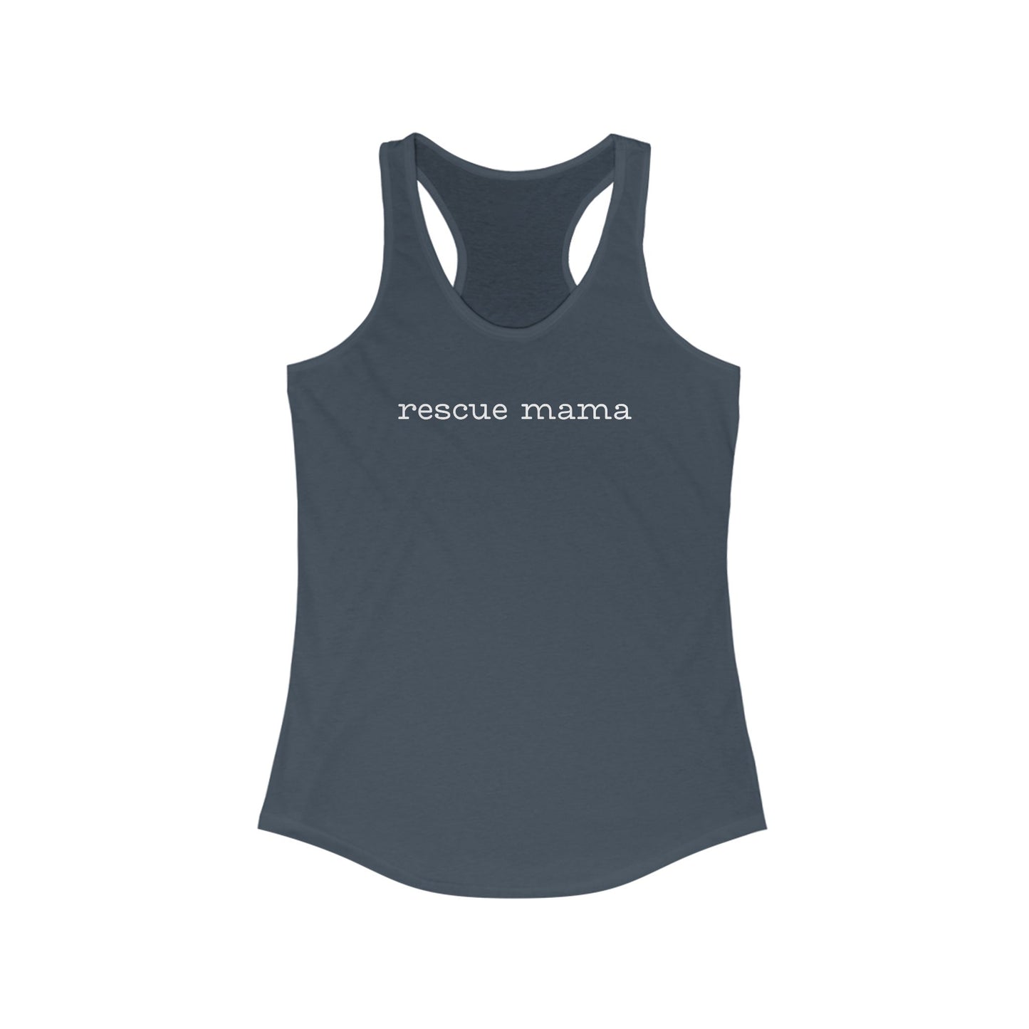 Rescue Mama Racerback Tank | Stylish Workout Gear, Perfect for Fitness Classes, Mother’s Day Gift, Animal Lover Apparel