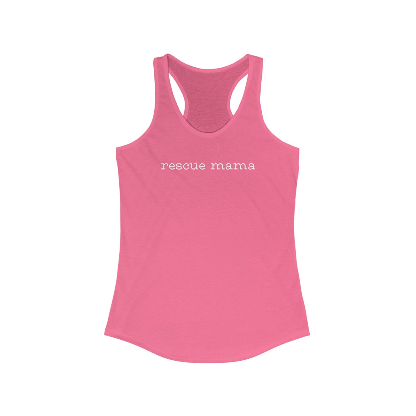 Rescue Mama Racerback Tank | Stylish Workout Gear, Perfect for Fitness Classes, Mother’s Day Gift, Animal Lover Apparel