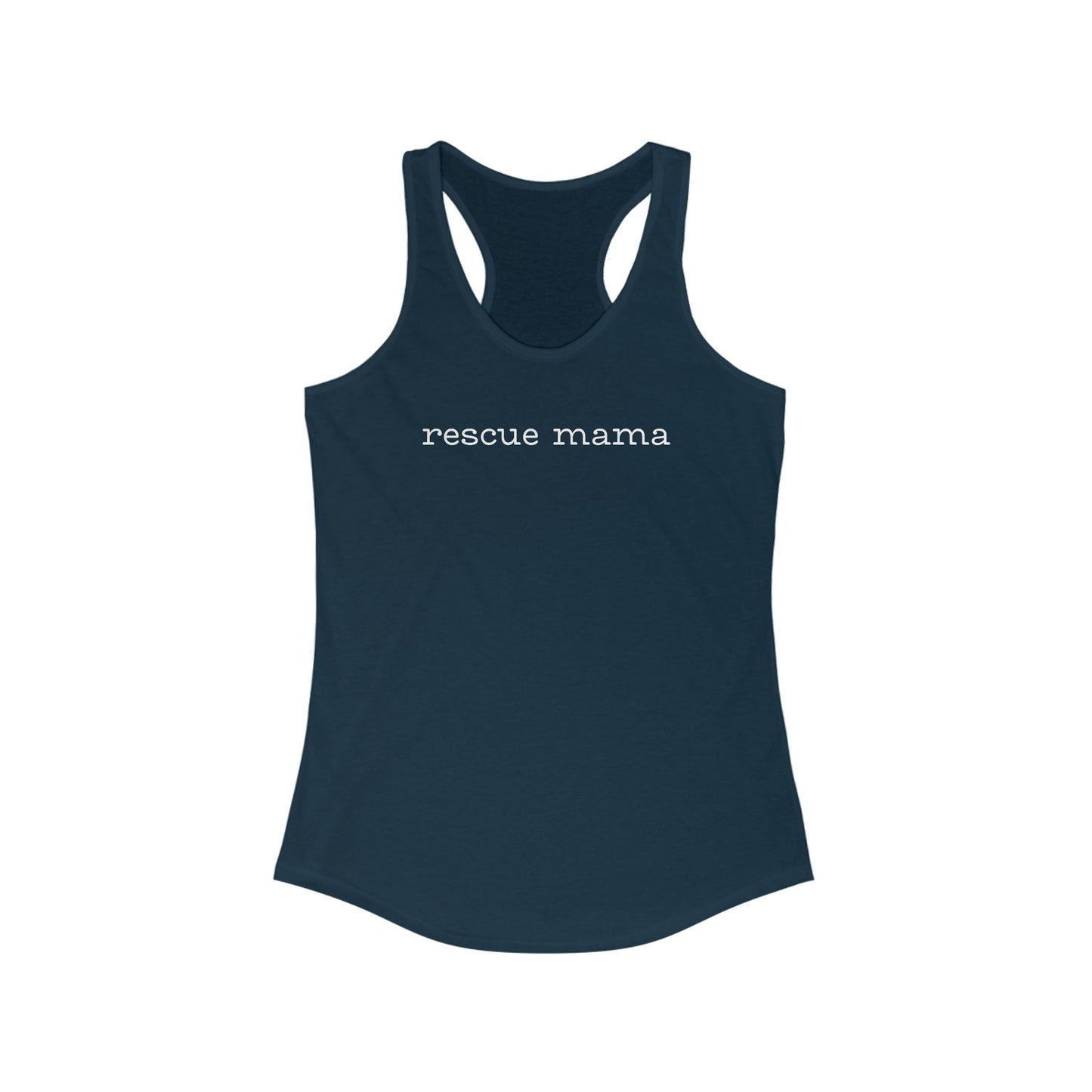 Rescue Mama Racerback Tank | Stylish Workout Gear, Perfect for Fitness Classes, Mother’s Day Gift, Animal Lover Apparel