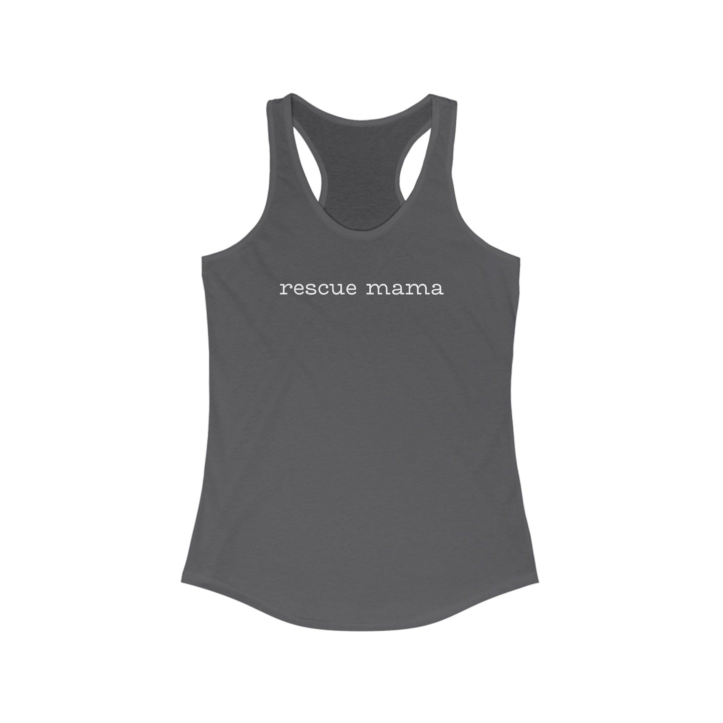 Rescue Mama Racerback Tank | Stylish Workout Gear, Perfect for Fitness Classes, Mother’s Day Gift, Animal Lover Apparel