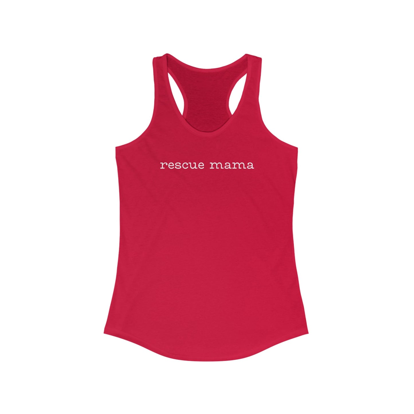 Rescue Mama Racerback Tank | Stylish Workout Gear, Perfect for Fitness Classes, Mother’s Day Gift, Animal Lover Apparel