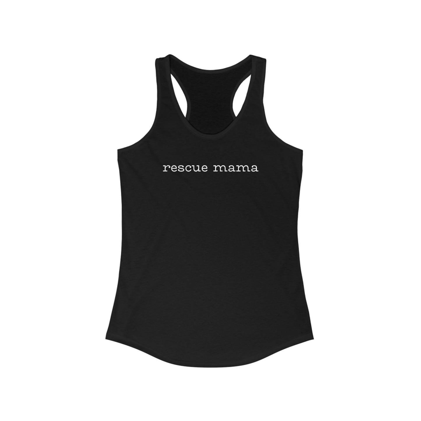 Rescue Mama Racerback Tank | Stylish Workout Gear, Perfect for Fitness Classes, Mother’s Day Gift, Animal Lover Apparel