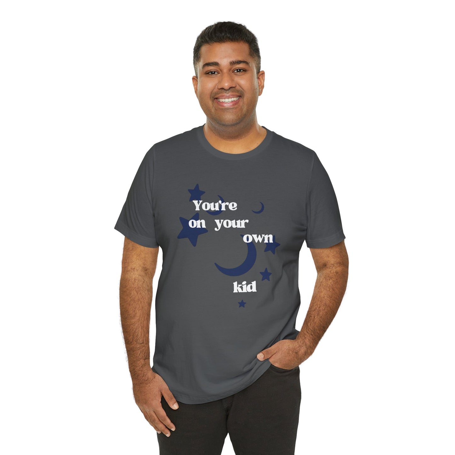You're On Your Own Kid T-Shirt — Vintage Moon & Stars Graphic Tee