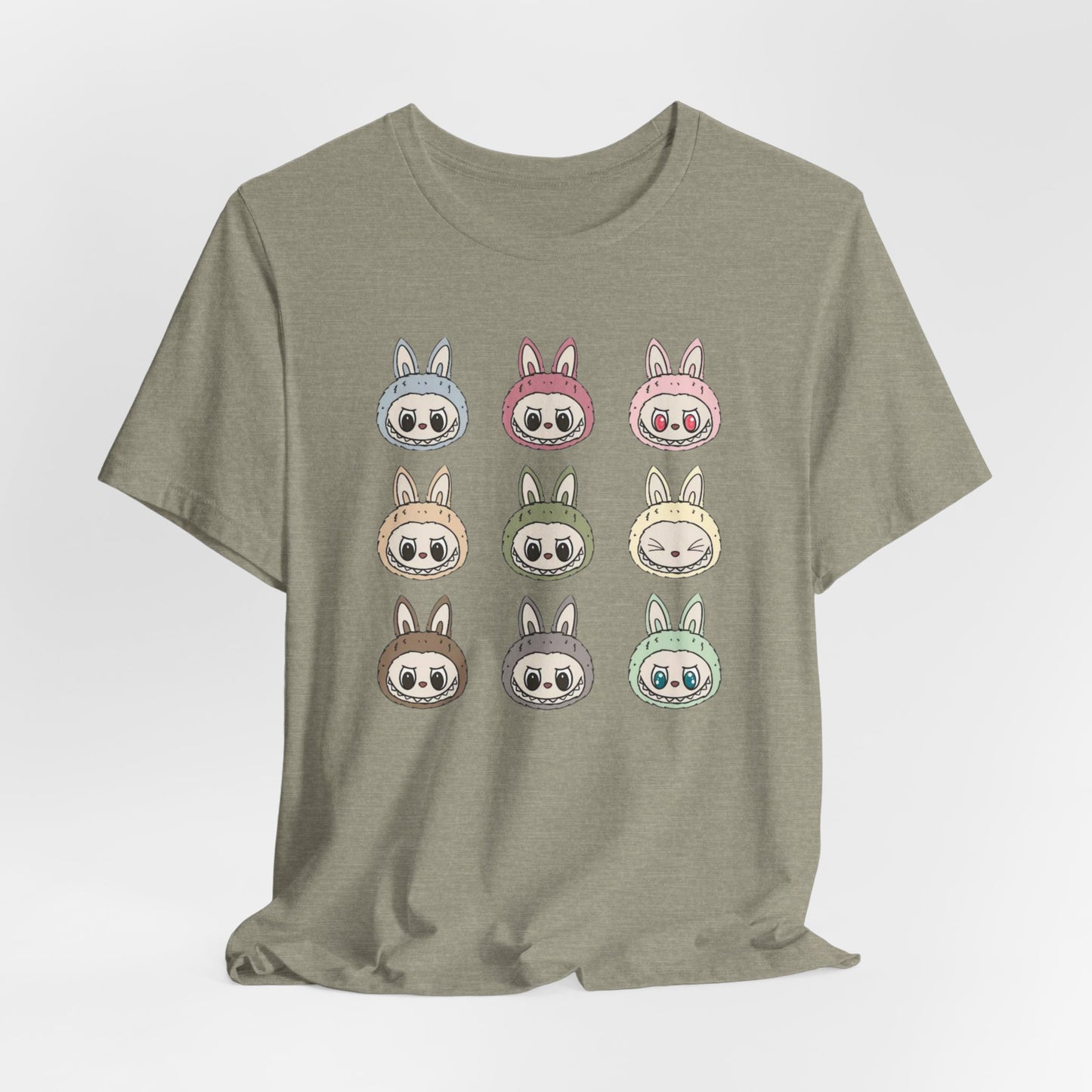 Character Faces Unisex Bella Canvas Tee, Graphic T-Shirt, Spring Fashion, Gift for Animal Lovers, Casual Wear