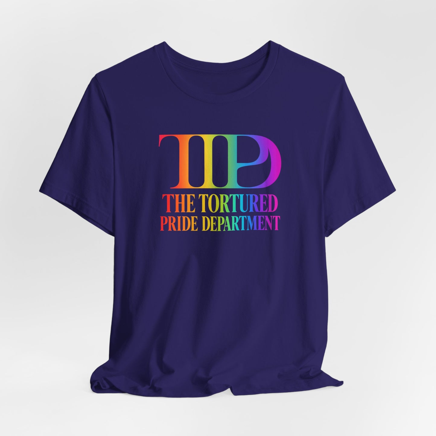 Pride Tee — "The Tortured Pride Department" Rainbow Logo