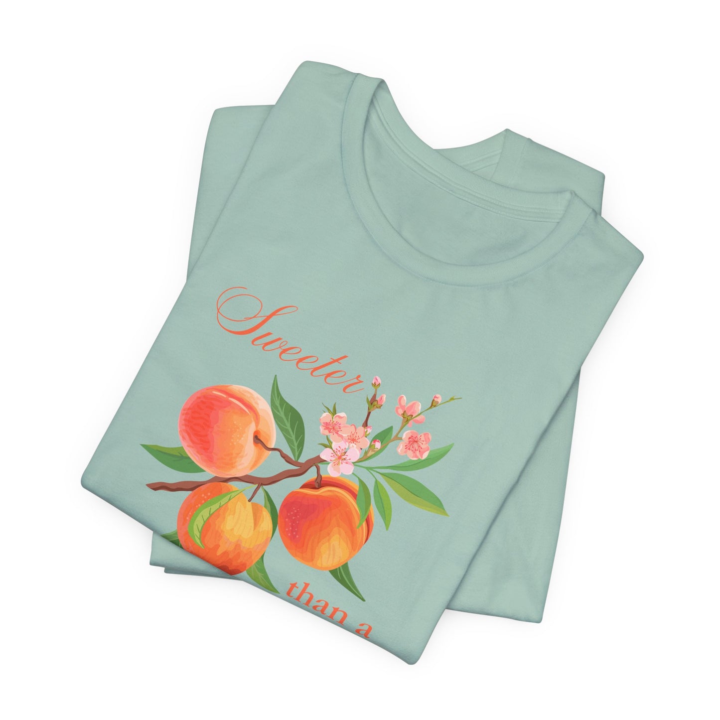 Sweeter than a Peach, Softer than a Kitten - Bella Canvas Unisex Jersey T-Shirt | Graphic Tee for Cat Lovers, Gifts for Her, Birthday Present, Casual Wear, Peach and Kitten Designs