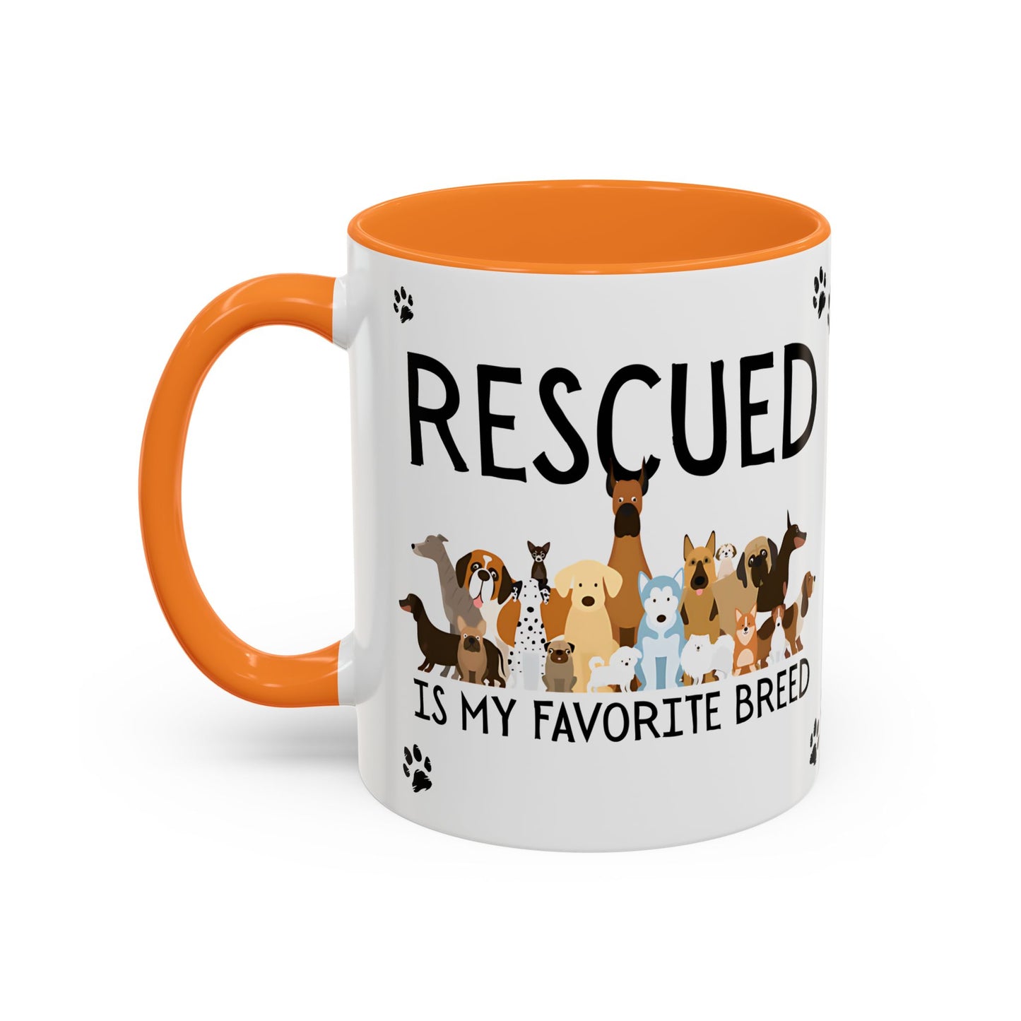 Colorful Dog Rescue Mugs - Perfect for Pet Lovers, Gift for Animal Advocates, 11oz