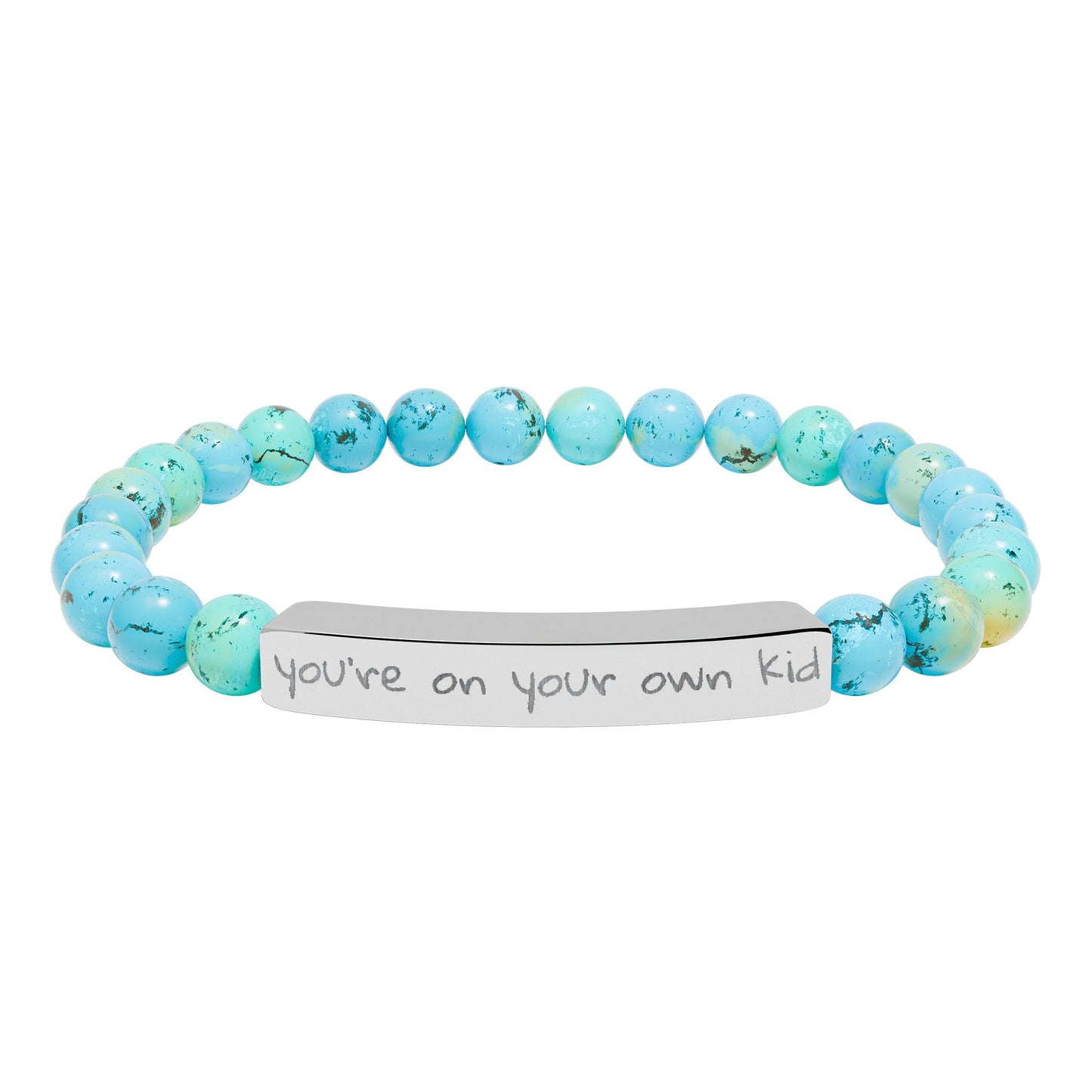 Engraved Natural Stone Bar Bracelet – YOYOK