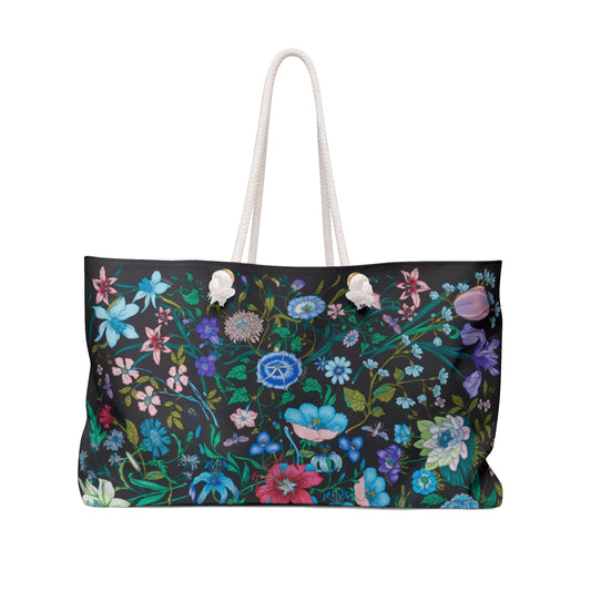 Floral Print Weekender Bag "Flora Inspired"- Stylish Travel Tote for Weekend Getaways and Beach Trips