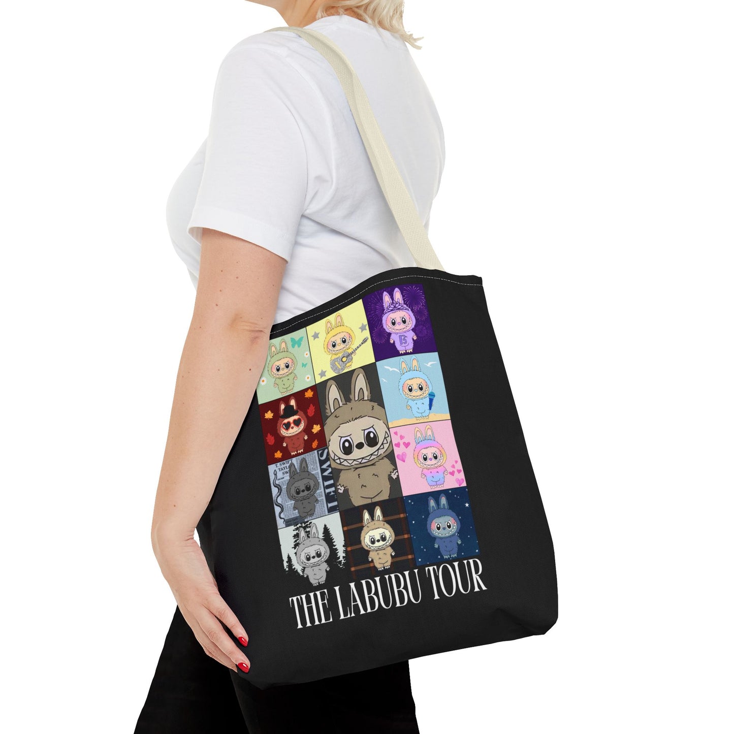 Cute Character Tour Tote Bag | Swiftie Gift | Cartoon Style, Anime Accessories, Gift for Kids, Everyday Use, Eco-Friendly Shopping